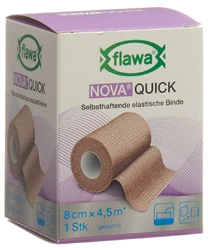 flawa Nova Quick kohäsive Reissbinde 8cmx4.5m hautfarbig