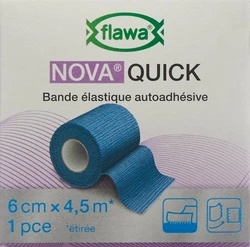 flawa Nova Quick bande autocollante cohésive 6cmx4.5m bleu