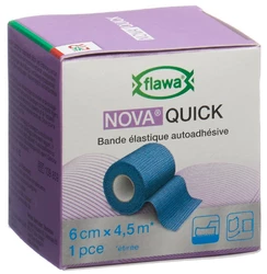flawa Nova Quick kohäsive Reissbinde 6cmx4.5m blau