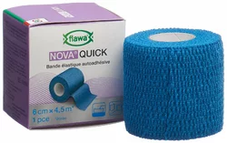 flawa Nova Quick kohäsive Reissbinde 6cmx4.5m blau