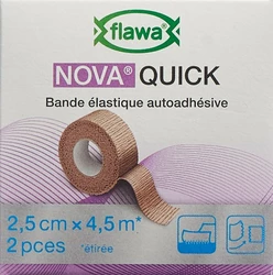flawa Nova Quick kohäsive Reissbinde 2.5cmx4.5m hautfarbig