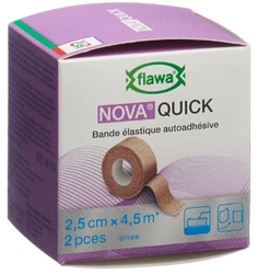 flawa Nova Quick kohäsive Reissbinde 2.5cmx4.5m hautfarbig