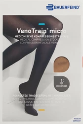BAUERFEIND VenoTrain Micro KKL2 AD S plus/short offene Fussspitze caramel