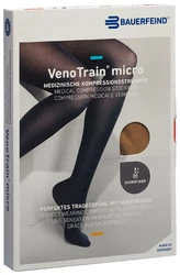 BAUERFEIND VenoTrain Micro KKL2 AG M plus/short offene Fussspitze Spitzenhaftband caramel