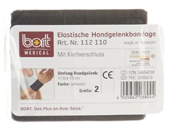 BORT Med Handgelenkbandage Velcro 8cm Gr1 -17cm schwarz
