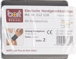 BORT Med Handgelenkbandage Velcro 8cm Gr1 -17cm schwarz