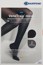 VenoTrain Micro MICRO A-G KKL2 M plus/short offene Fussspitze schwarz Haftband Spitze