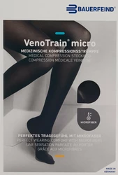 VenoTrain Micro MICRO A-D KKL2 L plus/short offene Fussspitze schwarz