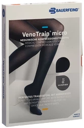 BAUERFEIND VenoTrain Micro KKL2 AG XL plus/long offene Fussspitze Spitzenhaftband schwarz