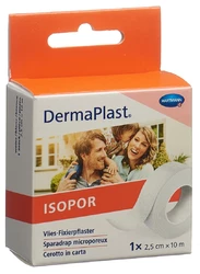 DermaPlast Isopor Fixierpflaster 2.5cmx10m Vlies weiss