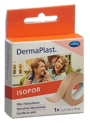 DermaPlast Isopor Fixierpflaster 1.25cmx10m Vlies hautfarbig
