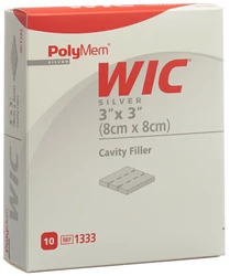 PolyMem WIC Silver Wundfüller 8x8cm steril