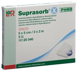 Suprasorb X+PHMB X + PHMB HydroBalance-Wundverband 5x5cm antimikrobiell