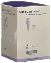 BD Microtainer kontaktaktivierte Lanzette für die Kapillarblutentnahme 30Gx1.5mm lila