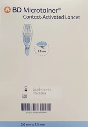 BD Microtainer kontaktaktivierte Lanzetten für die Kapillarblutentnahme 1.5x2mm blau