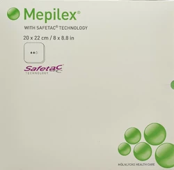 Mepilex Schaumverband Safetac 20x22cm Silikon