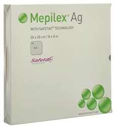 Mepilex Ag Schaumverband Safetac 20x20cm Silicone