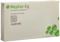 Mepilex Ag Schaumverband Safetac 10x20cm Silikon
