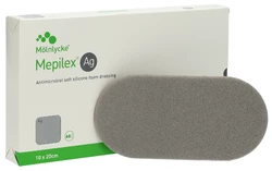 Mepilex Ag Schaumverband Safetac 10x20cm Silikon