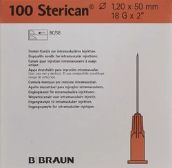 Sterican Nadel 18G 1.20x50mm rosa Luer