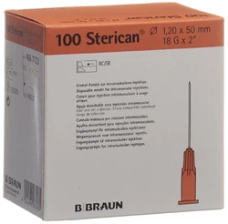 Sterican Nadel 18G 1.20x50mm rosa Luer