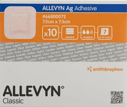 ALLEVYN Ag ADHESIVE pansement hydrocellulaire 7.5x7.5cm