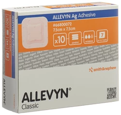 ALLEVYN Ag ADHESIVE Wundkompresse 7.5x7.5cm