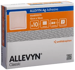 ALLEVYN Ag ADHESIVE Wundkompresse 10x10cm