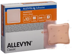 ALLEVYN Ag ADHESIVE Wundkompresse 10x10cm