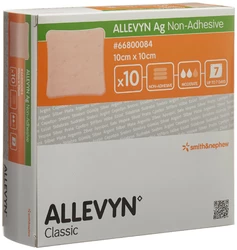 ALLEVYN Ag NON-ADH Wundkompresse 10x10cm