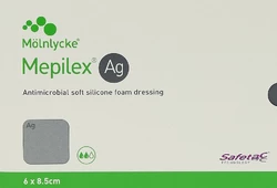Mepilex Ag Schaumverband Safetac 6x8.5cm Silikon