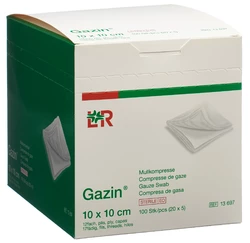 Gazin compresses de gaze set 10x10cm 12-plis stériles