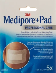 3M Medipore 5x7.2cm Wundkissen 2.5x3.8cm