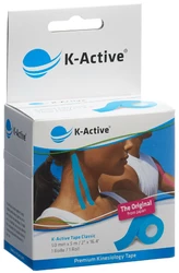 K-Active inesiology Tape Classic 5cmx5m blau wasserabweisend