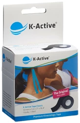 K-Active inesiology Tape Classic 5cmx5m schwarz wasserabweisend