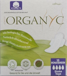 Organyc Monatsbinden mit Flügel High Flow