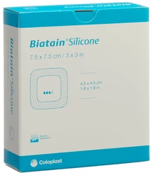Biatain Silicone Schaumverband 7.5x7.5cm selbsthaftend