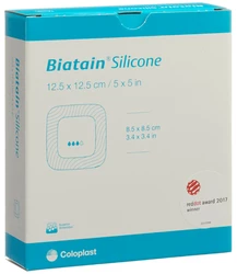 Biatain Silicone Schaumverband 12.5x12.5cm selbsthaftend