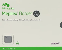 Mepilex Ag Border Schaumverband 15x15cm