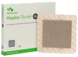 Mepilex Ag Border Schaumverband 15x15cm