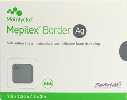 Mepilex Ag Border Schaumverband 7.5x7.5cm