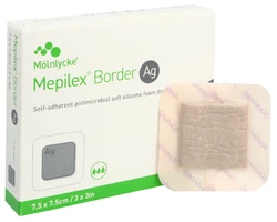 Mepilex Ag Border Schaumverband 7.5x7.5cm