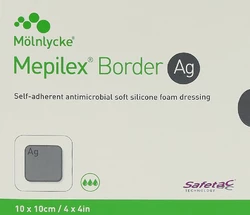 Mepilex Ag Border Schaumverband 10x10cm