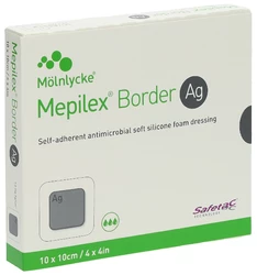 Mepilex Ag Border Schaumverband 10x10cm