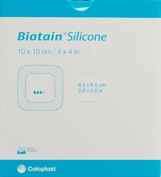 Biatain Silicone Schaumverband 10x10cm selbsthaftend