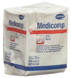 Medicomp Vlieskompr 7.5x7.5cm n st