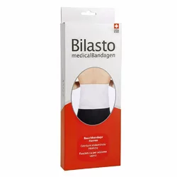Bilasto Bauchbandage Herren M weiss mit Micro-Klettverschluss