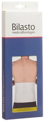 Bilasto Bauchbandage Herren XL weiss mit Micro-Klettverschluss