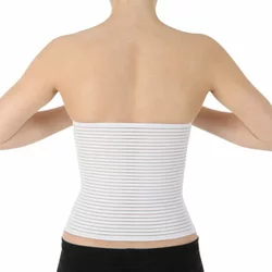 Bilasto Bauchbandage Damen S weiss mit Micro-Klettverschluss