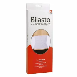 Bilasto Bauchbandage Damen XL weiss mit Micro-Klettverschluss